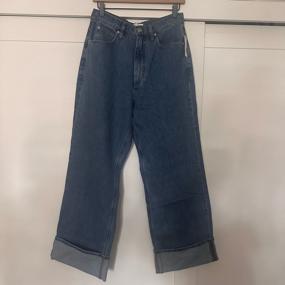 Frame high rise wide leg cuff jeans. Brand new with tags from Anthropologie. - Picture 7 of 7